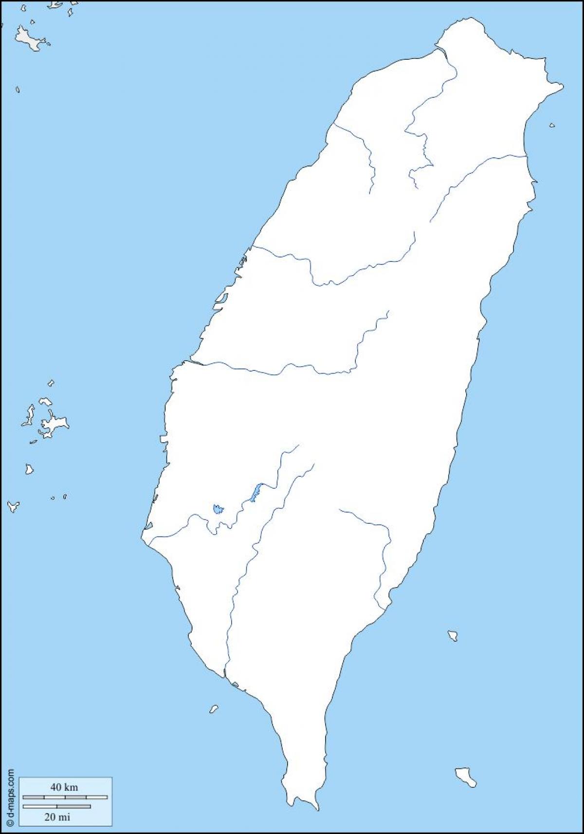 Carte de Taiwan contour