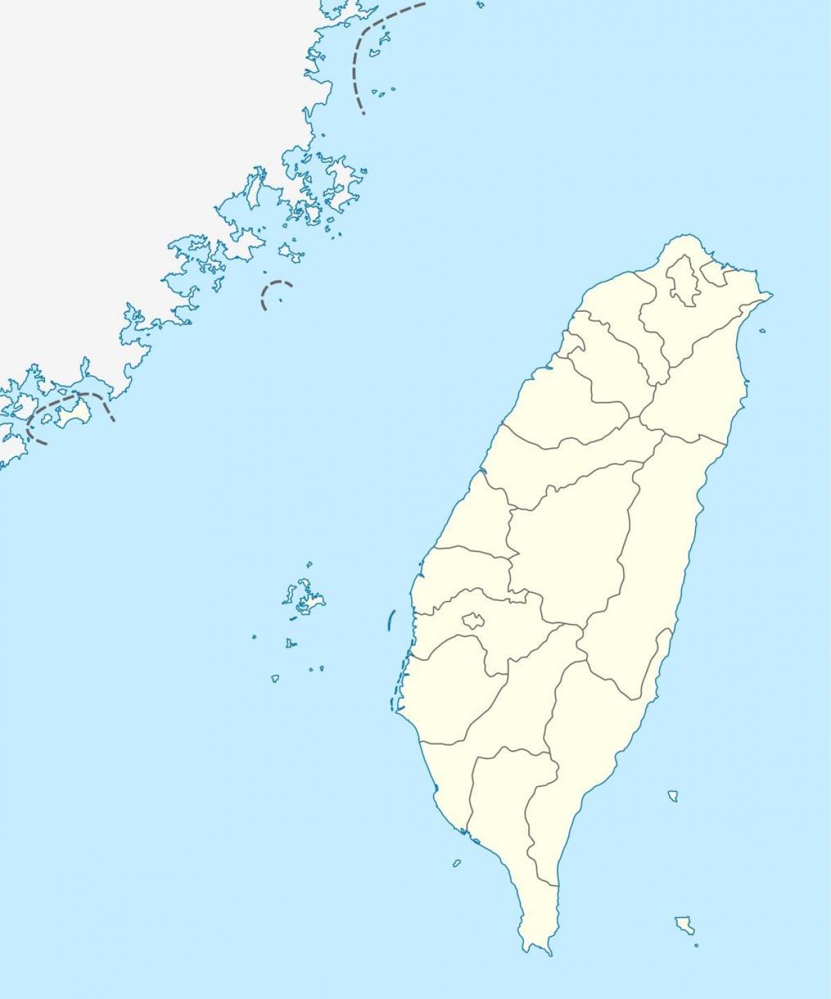 Carte de vecteur de Taiwan