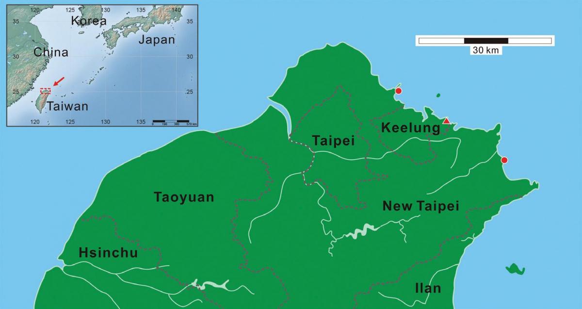 le nord de Taiwan carte