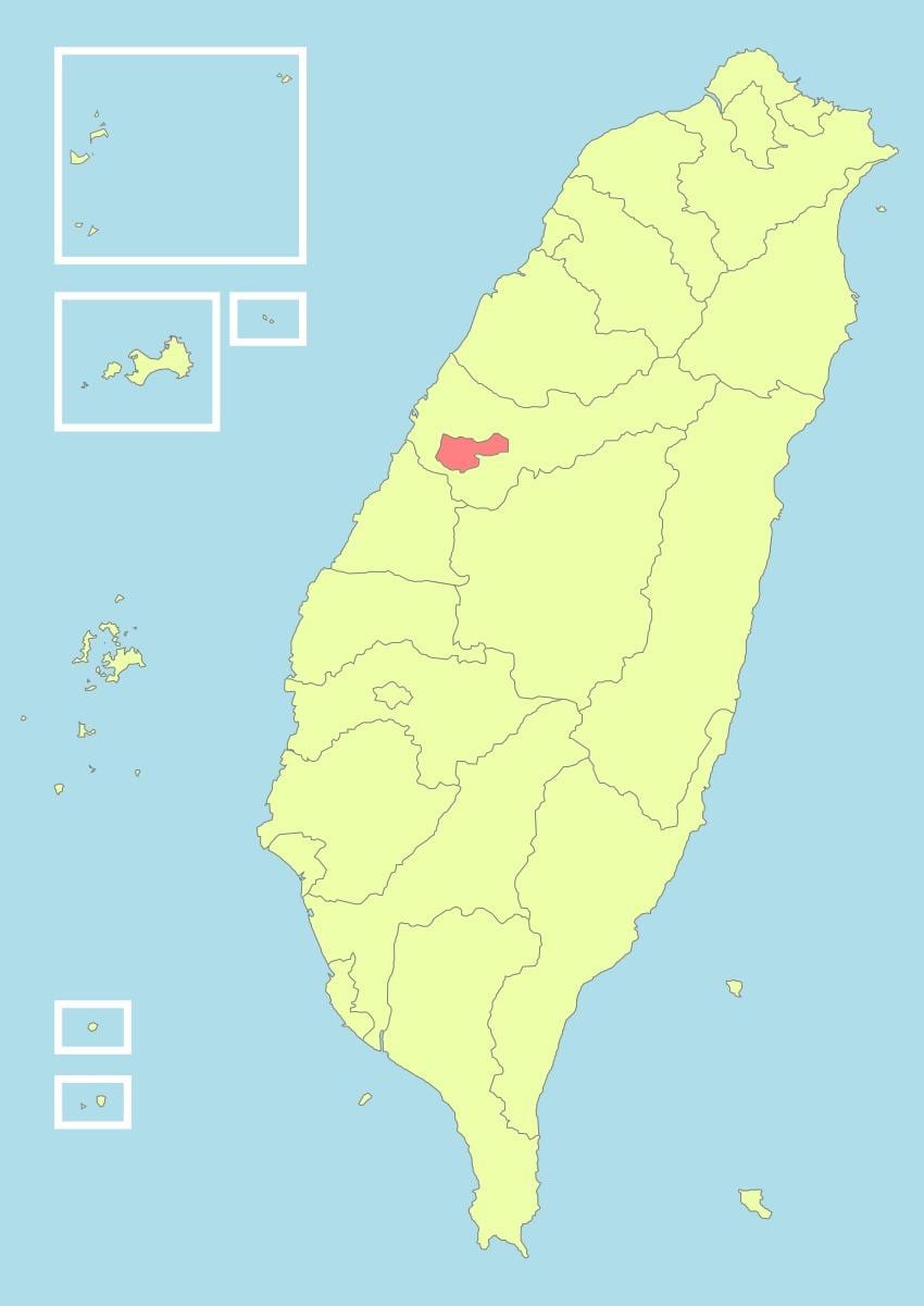 Carte de taichung, Taiwan