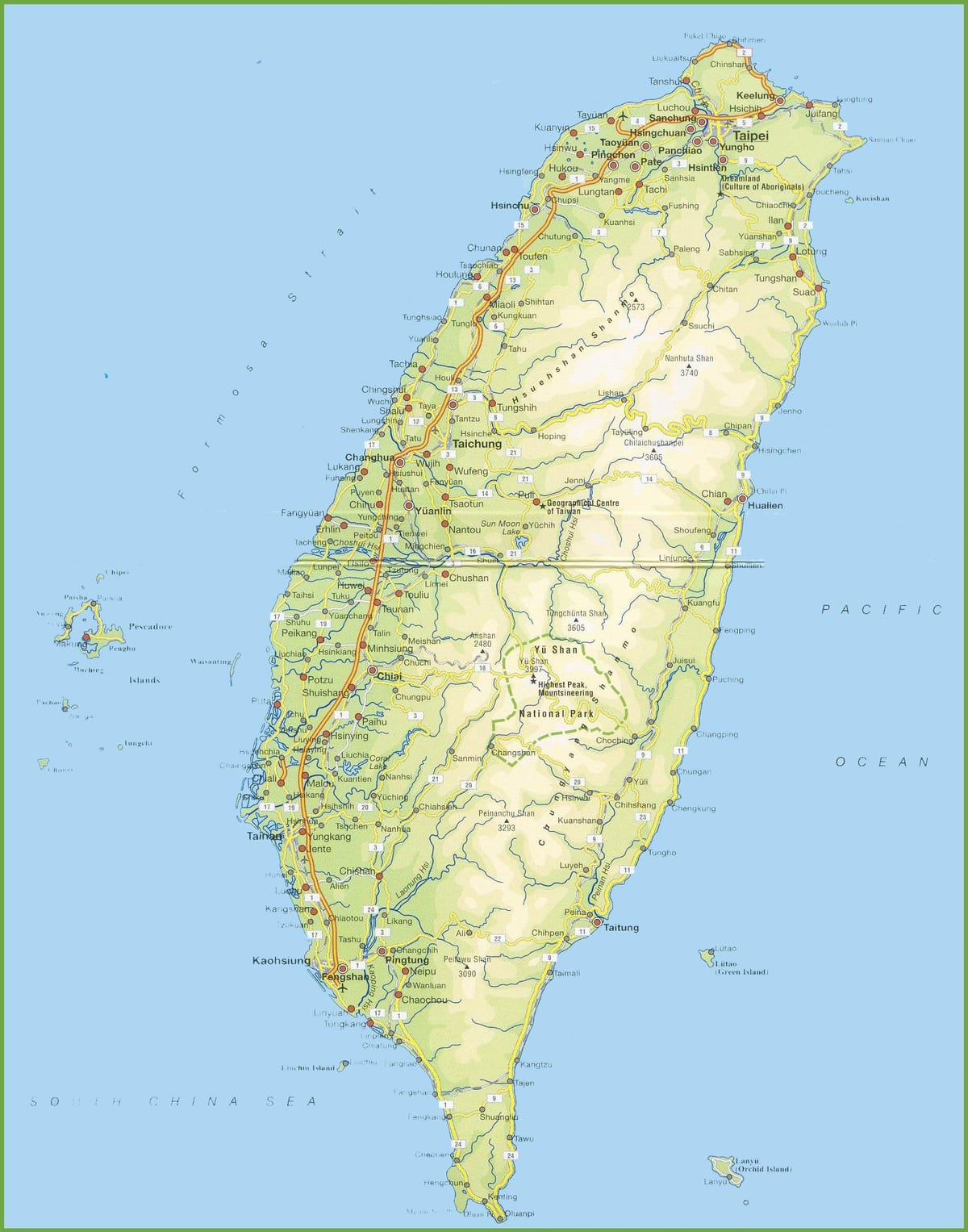 Carte de Taiwan camping