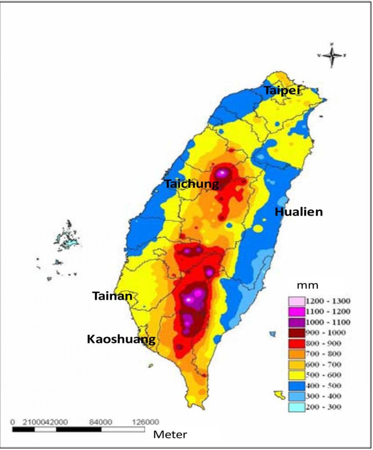 Carte de Taiwan climat