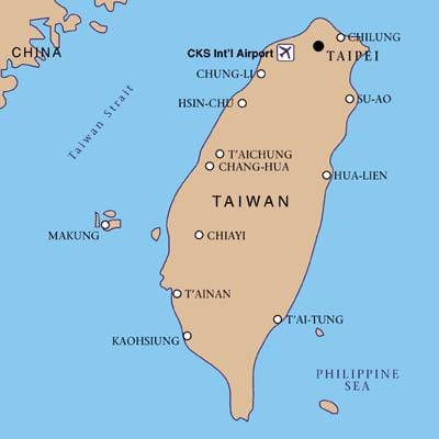 Taiwan aéroport international de carte