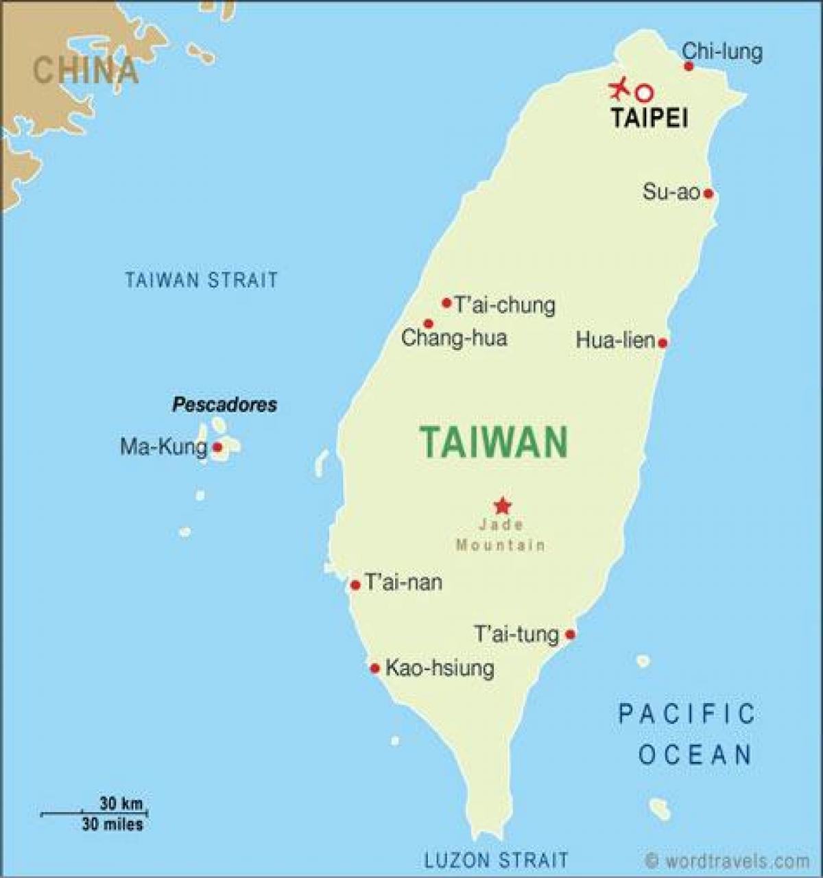 L'aéroport international Taiwan taoyuan carte