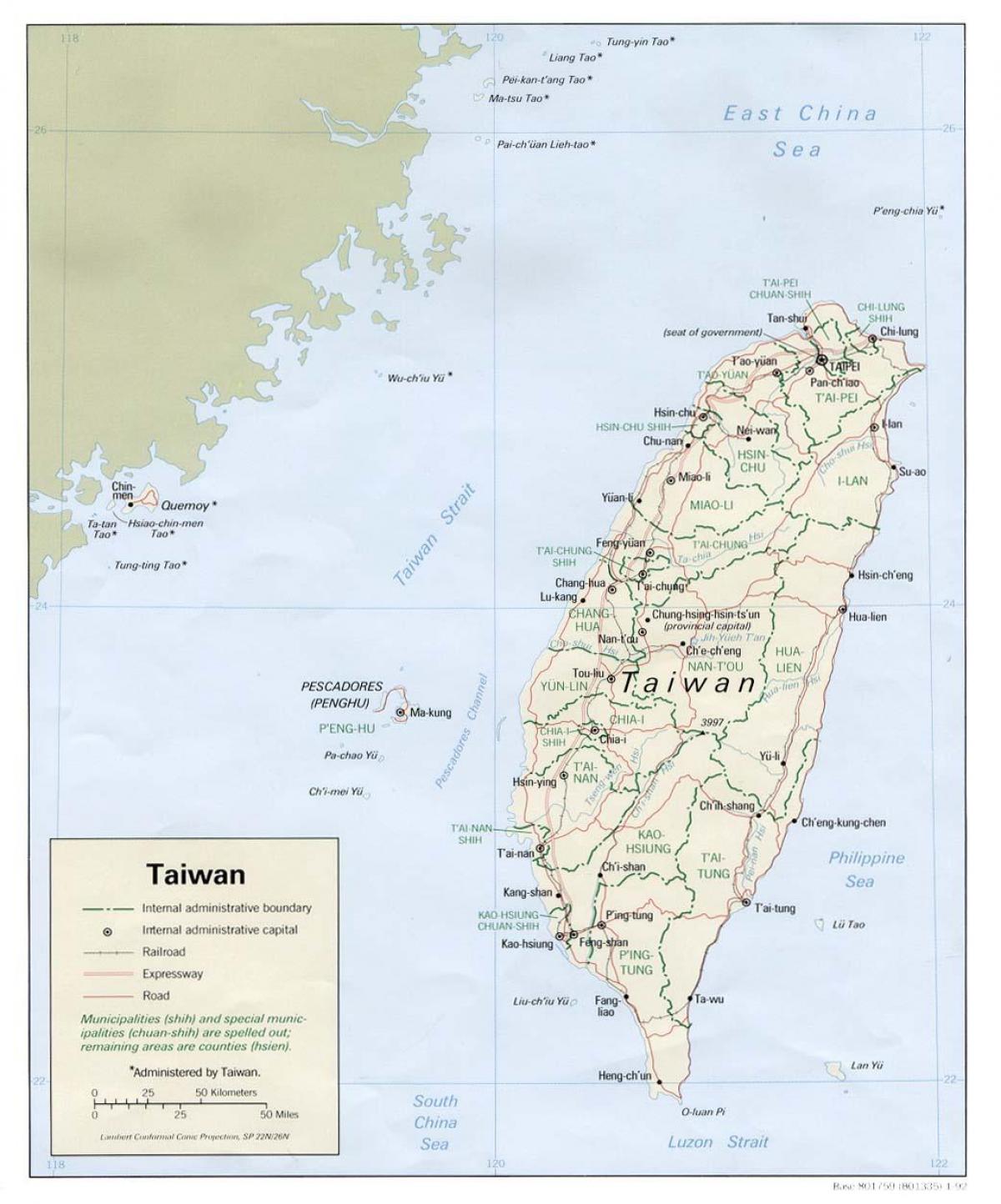 Taiwan carte géographique