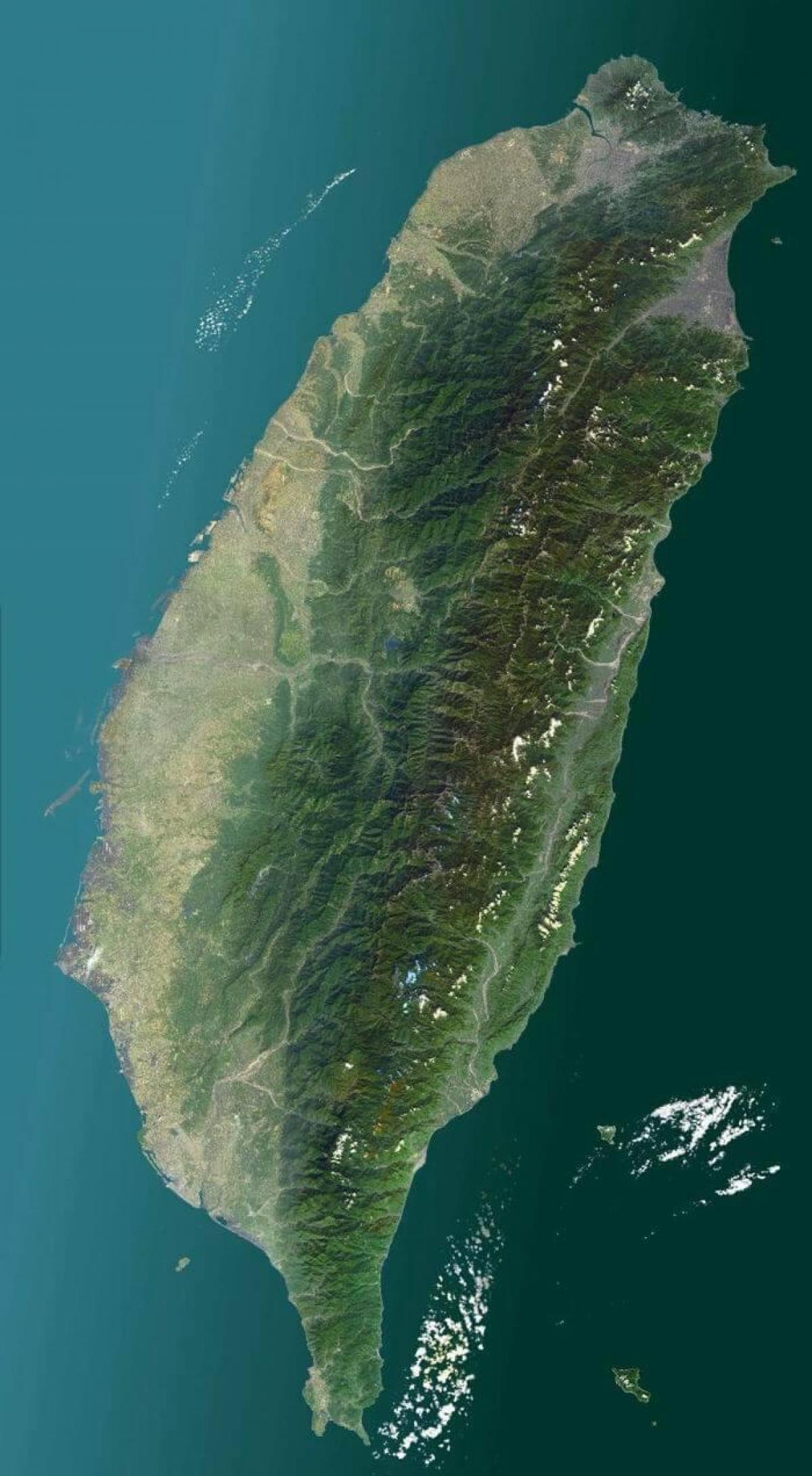 Carte de Taiwan par satellite