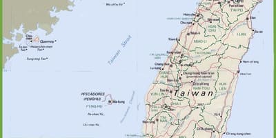 Une carte de Taiwan