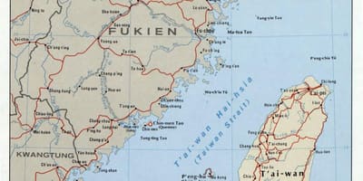 Carte du détroit de Taiwan