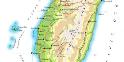 Carte de hsinchu à Taiwan
