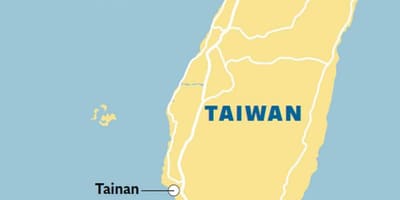 Carte de tainan ville de Taiwan