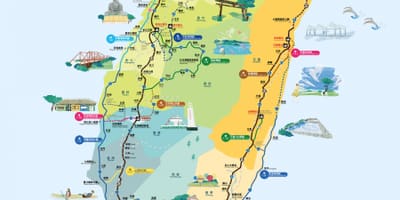 Le vélo autour de Taiwan vélo de route map