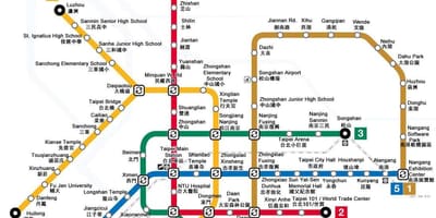 Carte de Taiwan de métro