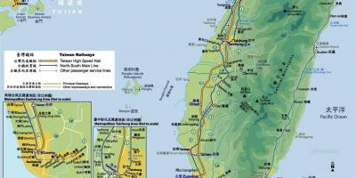 Taiwan train de chemin de fer de la carte