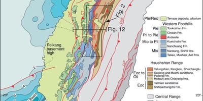 Carte de Taiwan géologique