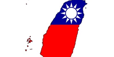Carte de drapeau de Taïwan