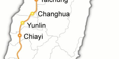 Taiwan train de la carte