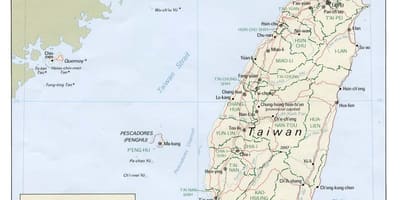 Carte de Taiwan mrt avec des attractions
