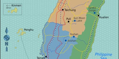Carte de Taiwan ports