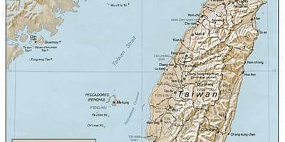 Carte de Taiwan de surf 